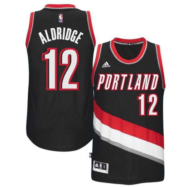 Men's  Blazers #12 LaMarcus Aldridge 2015 New Jersey